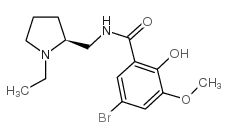 (-)-(S)-5-BROMO-N-[(1-ETHYL-2-PYRROLIDINYL)METHYL]-2-HYDROXY-3-METHOXYBENZAMIDE Structure