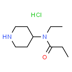 N-Ethyl-N-(piperidin-4-yl)propionamide hydrochloride结构式