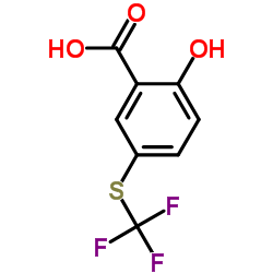2-HYDROXY-5-(TRIFLUOROMETHYLTHIO)BENZOIC ACID结构式