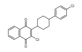 2-chloro-3-(4-(4-chlorophenyl)cyclohexyl)naphthalene-1,4-dione结构式