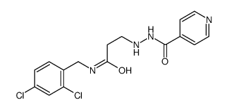 N-[(2,4-dichlorophenyl)methyl]-3-[2-(pyridine-4-carbonyl)hydrazinyl]propanamide结构式
