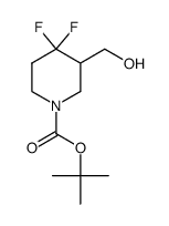 4,4-二氟-3-(羟甲基)哌啶-1-羧酸叔丁酯结构式