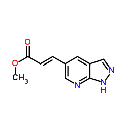 Methyl (2E)-3-(1H-pyrazolo[3,4-b]pyridin-5-yl)acrylate结构式
