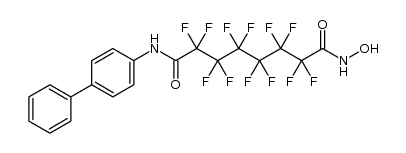 2,2,3,3,4,4,5,5,6,6,7,7-dodecafluorooctanedioic acid biphenyl-4-ylamide hydroxyamide结构式