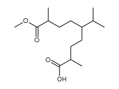 optically inactive 5-isopropyl-2,8-dimethyl-nonanedioic acid monomethyl ester结构式