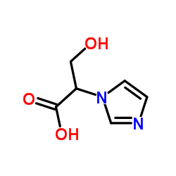 3-Hydroxy-2-(1-imidazolyl)propanoic Acid structure