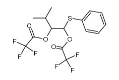3-methyl-1-(phenylsulfenyl)-1,2-bis(trifluoroacetoxy)butane Structure
