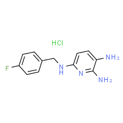 N6-(4-fluorobenzyl)pyridine-2,3,6-triamine hydrochloride结构式