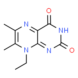 8-Ethyl-6,7-dimethyl-2,4(3H,8H)-pteridinedione Structure