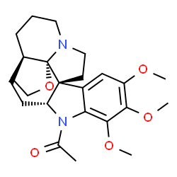 1-Acetyl-19,21-epoxy-15,16,17-trimethoxyaspidospermidine结构式
