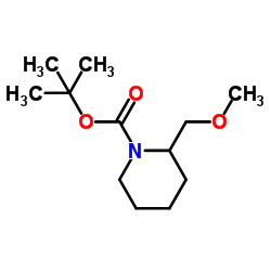 1,1-dimethylethyl 2-[(methyloxy)methyl]-1-piperidinecarboxylate Structure