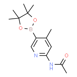 N-(4-Methyl-5-(4,4,5,5-tetramethyl-1,3,2-dioxaborolan-2-yl)pyridin-2-yl)acetamide结构式