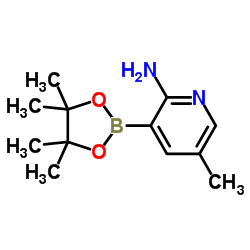 5-methyl-3-(4,4,5,5-tetramethyl-1,3,2-dioxaborolan-2-yl)pyridin-2-amine Structure