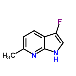 3-Fluoro-6-methyl-1H-pyrrolo[2,3-b]pyridine结构式