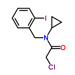 2-Chloro-N-cyclopropyl-N-(2-iodobenzyl)acetamide结构式