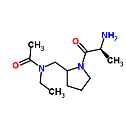 N-{[1-(L-Alanyl)-2-pyrrolidinyl]methyl}-N-ethylacetamide结构式