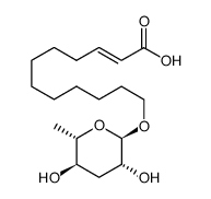(E)-12-(((2R,3R,5R,6S)-3,5-dihydroxy-6-methyltetrahydro-2H-pyran-2-yl)oxy)dodec-2-enoic acid结构式