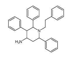 2,3,6-triphenyl-1-(2-phenylethyl)piperidin-4-amine结构式