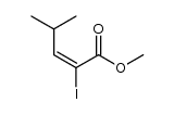 (E)-2-Iodo-4-methyl-2-pentenoic acid, methyl ester结构式