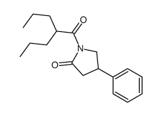 2-Pyrrolidinone, 1-(1-oxo-2-propylpentyl)-4-phenyl-结构式
