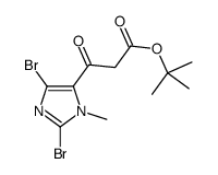 tert-butyl 3-(2,5-dibromo-3-methylimidazol-4-yl)-3-oxopropanoate Structure