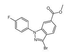 methyl 3-bromo-1-(4-fluorophenyl)indazole-6-carboxylate Structure