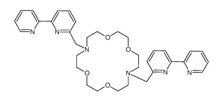 7,16-Bis(2,2'-bipyridin-6-ylmethyl)-1,4,10,13-tetraoxa-7,16-diazacyclooctadecane Structure