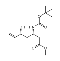 (3R,5S)-methyl 3-((tert-butoxycarbonyl)amino)-5-hydroxyhept-6-enoate结构式