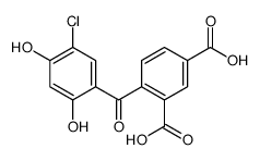 4-(5-chloro-2,4-dihydroxybenzoyl)benzene-1,3-dicarboxylic acid结构式