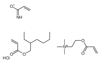 2-ethylhexyl prop-2-enoate,prop-2-enamide,trimethyl(2-prop-2-enoyloxyethyl)azanium,chloride结构式