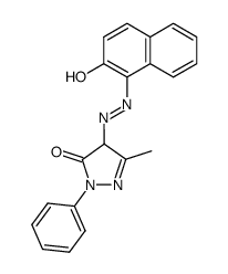 5-methyl-2-phenyl-2H-pyrazole-3,4-dione 4-[(2-hydroxy-naphthalen-1-yl)-hydrazone]结构式