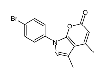 1-(4-Bromophenyl)-3,4-dimethylpyrano[2,3-c]pyrazol-6(1H)-one结构式