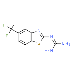 (5-(TRIFLUOROMETHYL)BENZO[D]THIAZOL-2-YL)GUANIDINE结构式