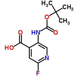 5-((叔丁氧基羰基)氨基)-2-氟异烟酸结构式