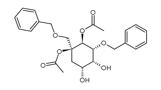 (1R,2R,3R,4S,5S)-4,5-di-O-acetyl-3-O-benzyl-5-((benzyloxy)methyl)cyclohexane-1,2,3,4,5-pentol Structure