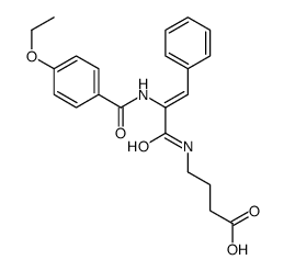 4-[[(Z)-2-[(4-ethoxybenzoyl)amino]-3-phenylprop-2-enoyl]amino]butanoic acid结构式