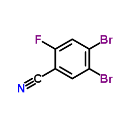 4,5-Dibromo-2-fluorobenzonitrile结构式