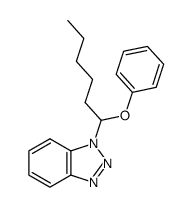 1-(1-phenoxyhexyl)-1H-benzo[d][1,2,3]triazole结构式