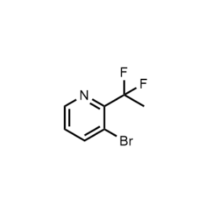 3-溴-2-(1,1-二氟乙基)吡啶结构式