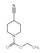 4-氰基哌啶-1-羧酸乙酯结构式