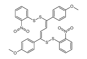 (Z,Z)-1,4-di(2-nitrophenyldithio)-1,4-di[p-methoxyphenyl]-1,3-butadiene结构式