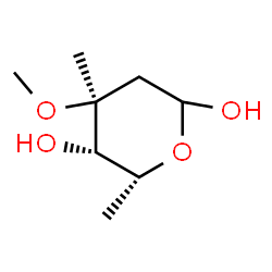 3-C-Methyl-3-O-methyl-2,6-dideoxy-D-xylo-hexopyranose结构式