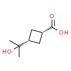 cis-3-(2-hydroxypropan-2-yl)cyclobutane-1-carboxylic acid Structure