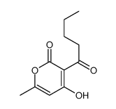 4-hydroxy-6-methyl-3-pentanoylpyran-2-one Structure