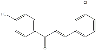 2-Propen-1-one, 3-(3-chlorophenyl)-1-(4-hydroxyphenyl)-, (2E)-结构式