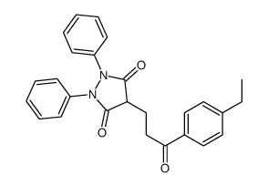 4-[3-(4-ethylphenyl)-3-oxopropyl]-1,2-diphenylpyrazolidine-3,5-dione结构式