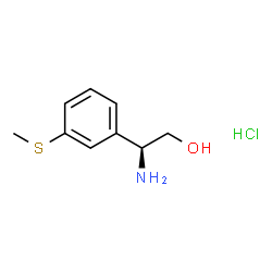 (S)-2-氨基-2-(3-(甲硫基)苯基)乙醇盐酸盐结构式