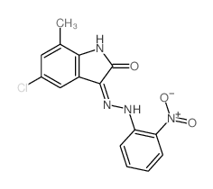 5-chloro-7-methyl-3-[2-(2-nitrophenyl)hydrazinyl]indol-2-one Structure