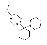 4-methoxyphencyclidine , 1-[1-(4-methoxyphenyl)cyclohexyl]-piperidine Structure