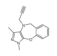 4,5-Dihydro-1,3-dimethyl-4-(2-propynyl)-1H-pyrazolo[3,4-b][1,4]benzoxazepine结构式